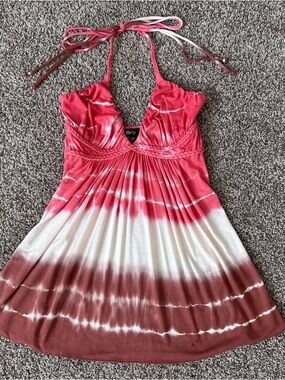 Sky Pink/Cream/Brown Ombre Halter Top